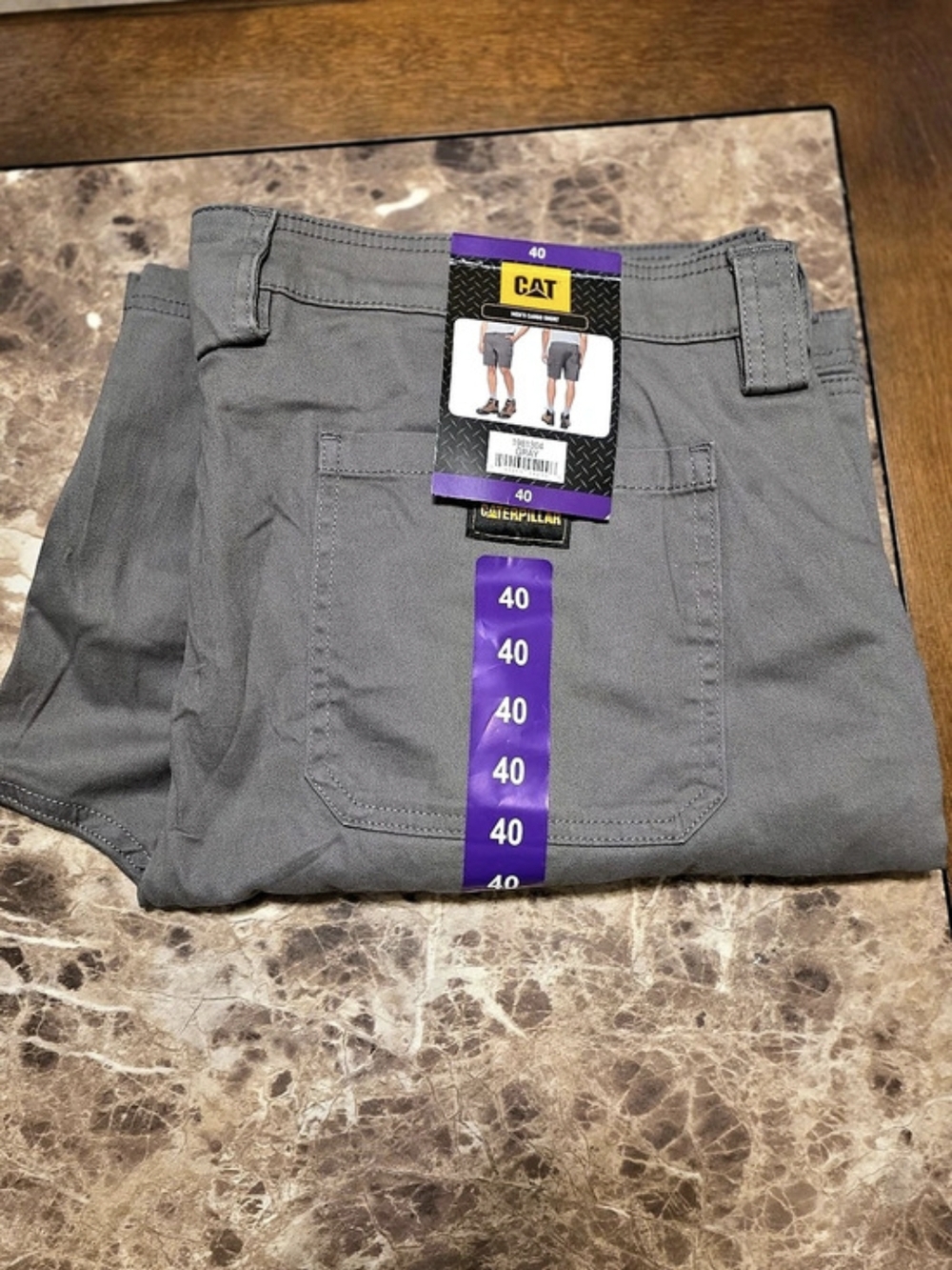 CAT Men's Cargo Short Cargo Shorts in Gray Size 40 NWT